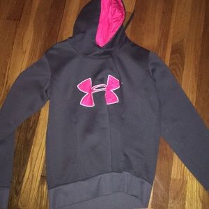 Under Armor Grey and Pink Sweatshirt